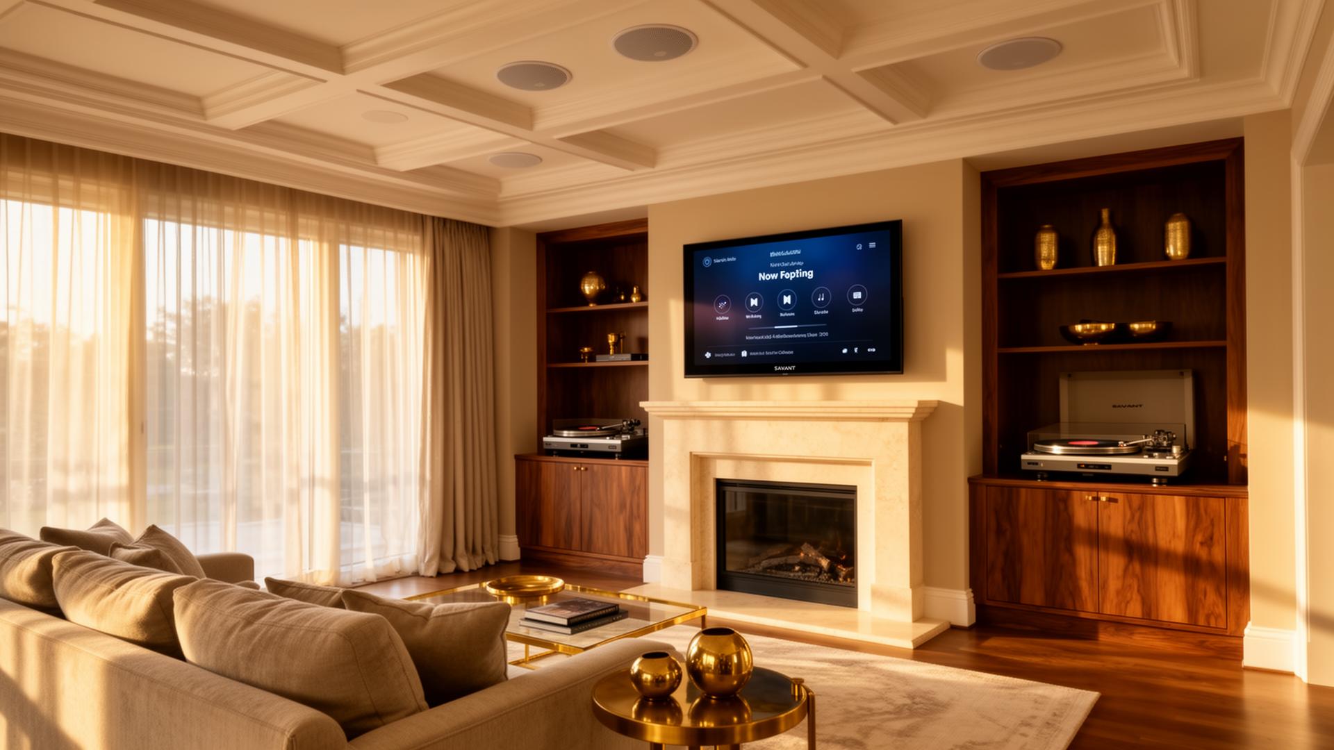 Luxury Charlotte residence with invisible architectural audio integration