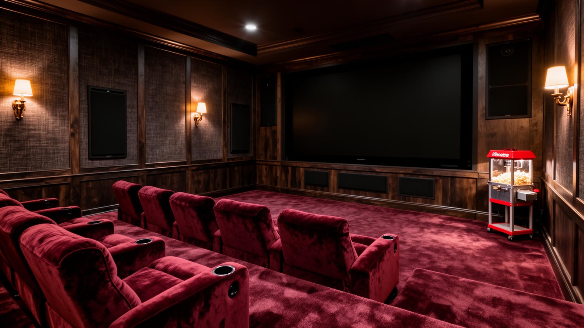 Luxury home theater design in Charlotte NC private residence
