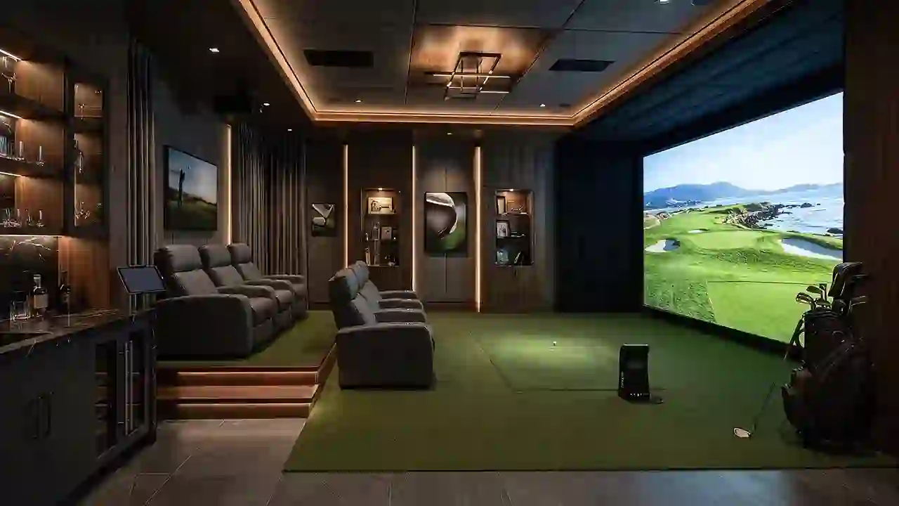 Private cinema with integrated lighting and audiovisual systems